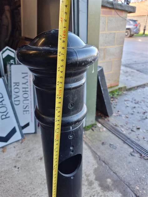 Plastic Bollard With Base Hollow Street Furniture Salvagers Prop