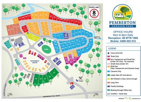 Pemberton Caravan Park Map | Pemberton Caravan Park | Pembrton WA