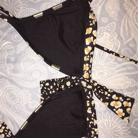 Victoria S Secret Swim Black And Gold Vs Push Up Triangle Bikini Poshmark