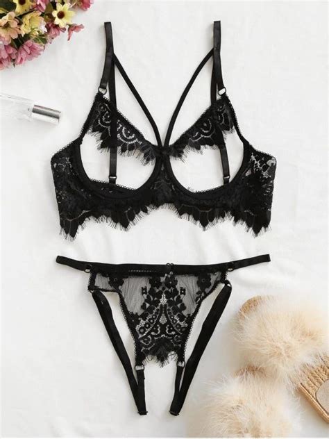 10 lingerie Estilo Próprio By Sir 10 lingerie conjunto de renda renda body feminino preto