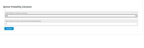 Spinner Probability Calculator - Calculator Academy