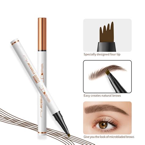 Diuryce 2024 Waterproof Eyebrow Pencil Long Wearing Soft Textured Retractable Fine Four Pronged