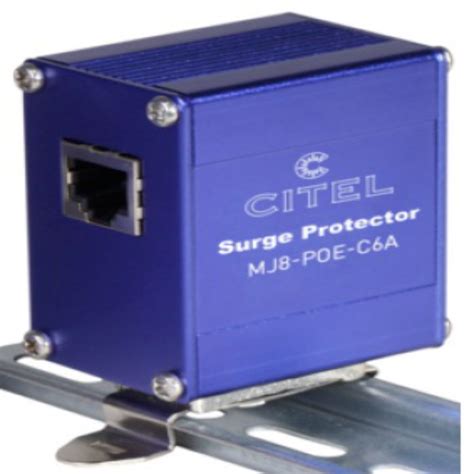 CRMJ8-POE-C6A outdoor surge protector for PoE++ and 10Gb Ethernet