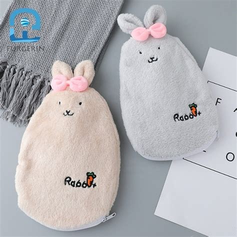 Buy Rabbit Hot Water Bag Plush With Villous Cover Portable Cute Hand Bottles Warmer Women Hand