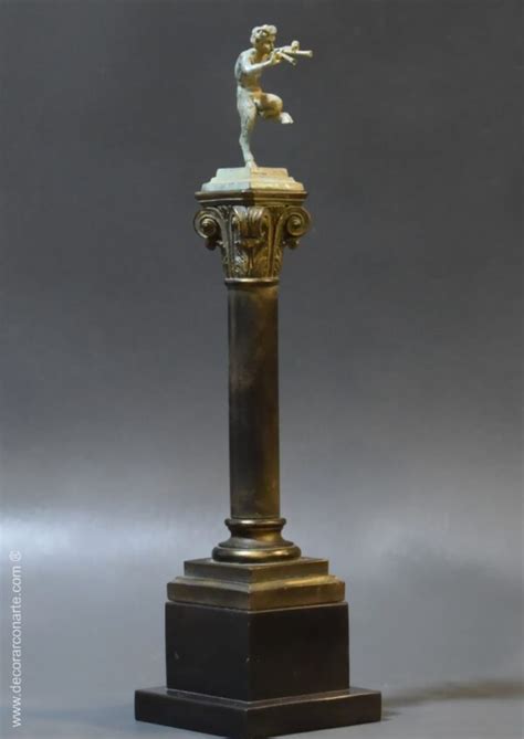 Figura Bronce S Tiro Y Columna P Tina Bronce Cm Decorar Con Arte