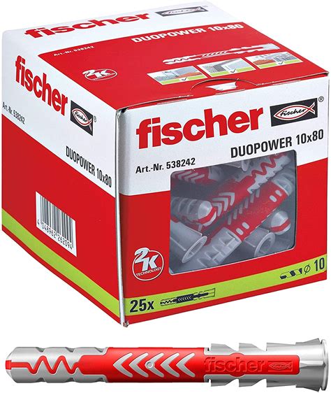 fischer DUOPOWER 10 x 80-Universaldübel - 25 Stück für 4,63€ (statt 10€)