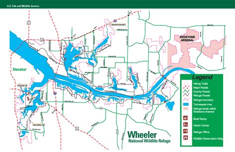 Wheeler National Wildlife Refuge Map - New Hope Alabama USA • mappery