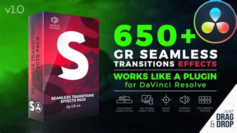 Seamless Transitions Pack DaVinci Resolve Templates YouTube