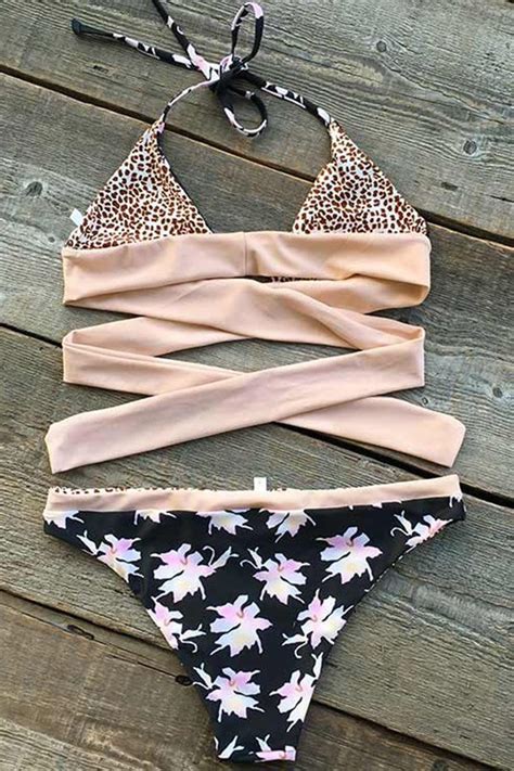 Super Flower Lover Halter Bikini Set