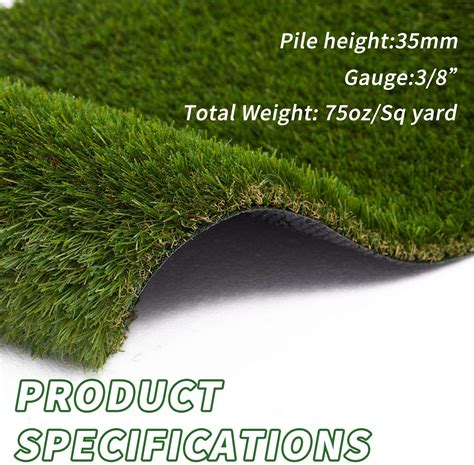 ZGR Artificial Garden Grass 6 X 10 60 Square Ft Premium Lawn Turf