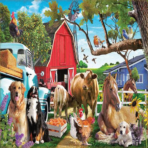 Sunsout Gathering In The Farmyard 1000 Pc Jigsaw Puzzle Oriental Trading