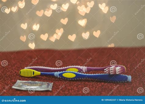Gay LGBT Couple Blue Toothbrush Visual Metaphor Stock Image Image Of Lgbt Diversity 109442227