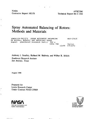 Fillable Online Ntrs Nasa Spray Automated Balancing Of Rotors Methods