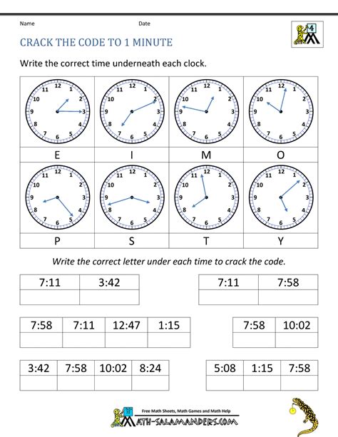 Clock Telling Time Questions