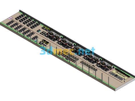 Frame Production Line 3d Model Solidworks