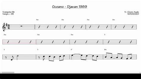 Oceano Djavan Trompete Bb Partitura Playback Youtube