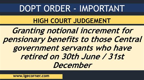 Notional Increment Supreme Court Order Central Government Employees News