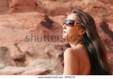 Beautiful Sexy Nude Asian Woman Sunglasses Stock Photo Shutterstock