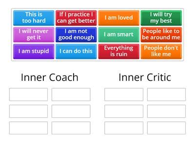 Inner coach inner critic - Teaching resources 