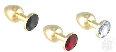 Butt Plug Mit Stein In Gold Klein Metall Glas Plugs Analplugs Sex Toys Fetisch Sm