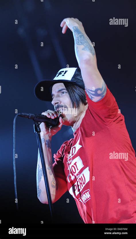 Sinegr Of The Us Band Red Hot Chili Peppers Anthony Kiedis Is Pictured During A Concert At The