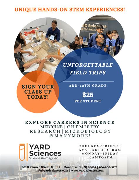 Field Trips (3 Grade and Up) - Yard Sciences