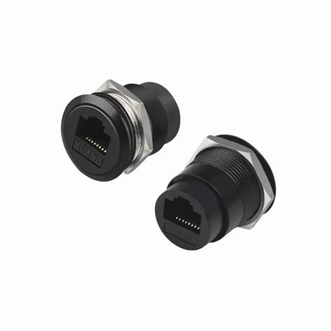 RJ45 Cat 5 Panel Mount Type c Connector Black Color at ₹ 139.80/piece ...