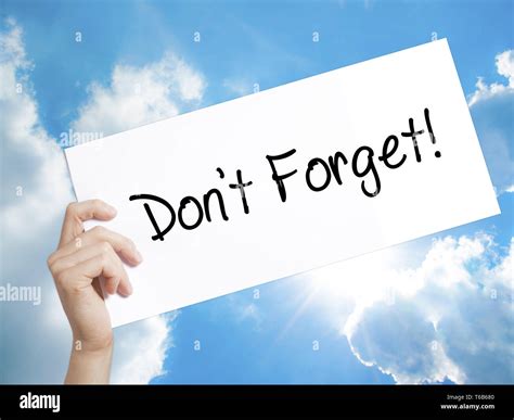 Dont forget sign hi-res stock photography and images - Alamy