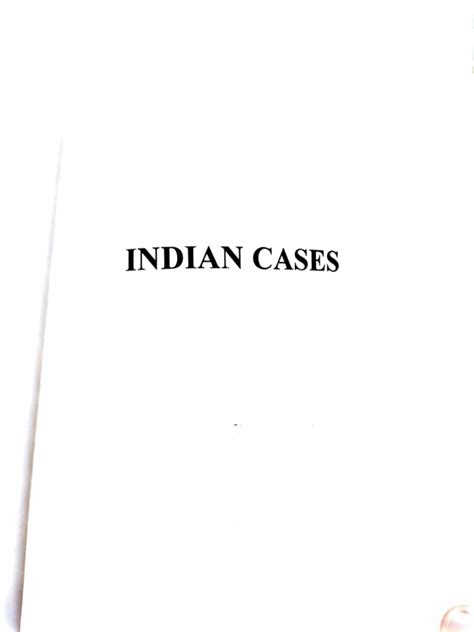 Indian Cases | PDF