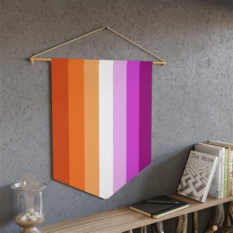 Lesbian Flag Wall Art Lesbian Flag Pennant Lesbian Pride Gift Lesbian Art Lgbt Gay Pride