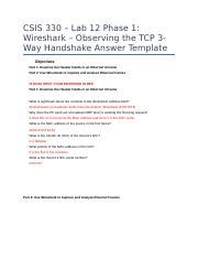 HTriplett Lab12 Docx CSIS 330 Lab 12 Phase 1 Wireshark Observing