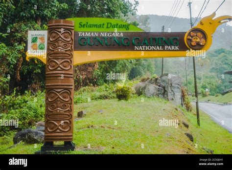 The Signboard Of Taman Negara Gunung Gading Or Gunung Gading National