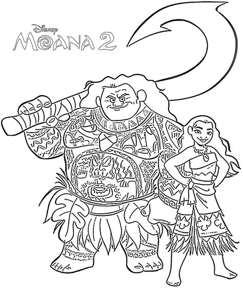 Coloriage Moana Pdf Colorier Des Nouveaux Personnages