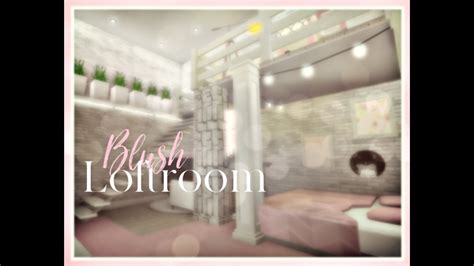 ♡aesthetic Blush Teenroom♡ 15k Loft Bloxburg Speedbuild Youtube