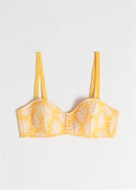 Other Stories Floral Bandeau Bikini Top