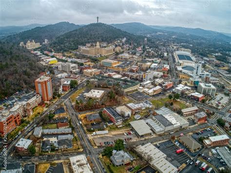 Aerial View Of Downtown Hot Springs Arkansas Stock Photo Adobe Stock