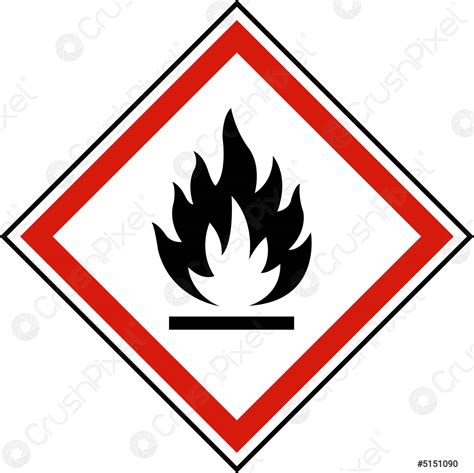 flammable symbol label  white background stock vector