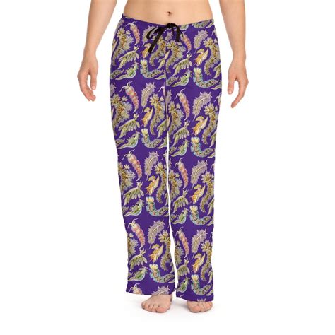 nudibranch pajama pants ernst haeckel purple patterned lounge