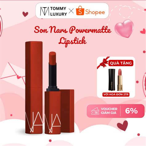 Son Thỏi NARS Powermatte Lipstick Too Hot Too Hold 133 Đỏ Cam Chất Son Lì Nhiều Dưỡng Giúp Sáng