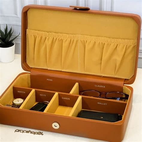 Buysend Storage Box 6 Compartments Leather Single Piece Online Igp