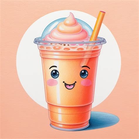 Bubble Tea With A Peachy Sunrise Stable Diffusion Online