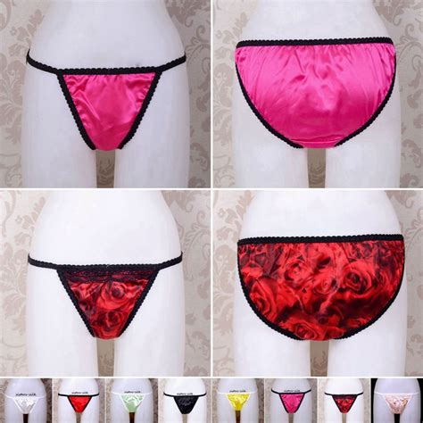 Women S 16mm 100 Mulberry Silk String Side Bikini Panties Knickers