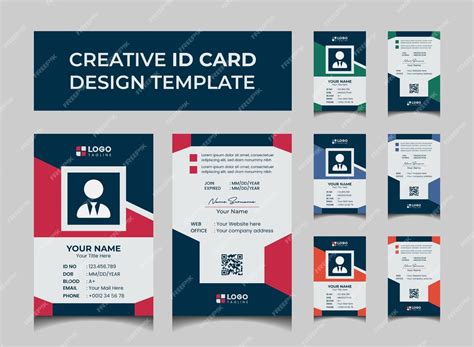 Premium Vector Creative Modern Id Card Design Template