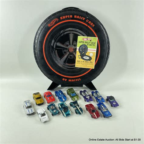1969 Hot Wheels Super Rally Case With Original Tag And 14 Cars 25756 Auctionninja