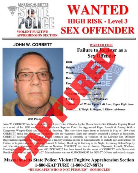 Fugitive On The Massachusetts State Police Most Wanted Sex Offender List Arrested In Mexico