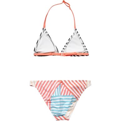 Bikini O Neill Girls Oceano Triangle Black Red Kinder Strandtuchshop