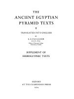 faulknertheancientegyptianpyramidtextss dirzon