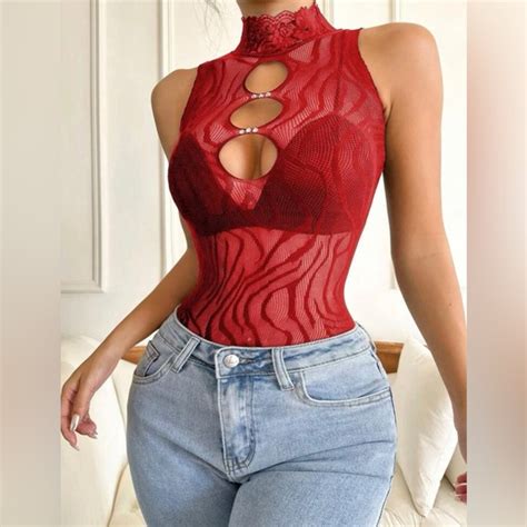 Sexy Lingerie Other Sexy Cut Out Front Mesh Teddy Bodysuit New Poshmark