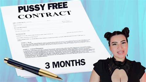 Pussy Free Pledge Contract Real 3 Month Pussy Free Guidance By Countess Wednesday Pussy