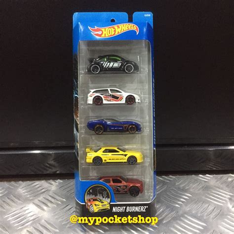 Hot Wheels NIGHTBURNERZ 5 PACK W VOLKSWAGEN NEW BEETLE CUP AUDACIOUS PONY UP NISSAN